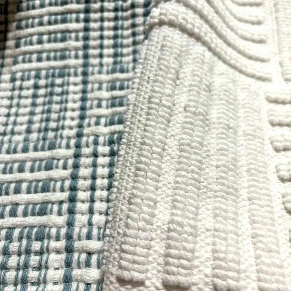 4-Piece Threshold Sage & White Rugs Set- Soft Bathmats 17 x 24 Brand NEW 2 PACK